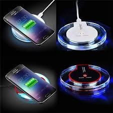 Wireless mobile charger QI Blue Light Crystal